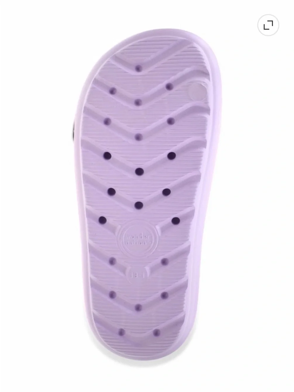 Kids Lavender Slide Sandals with Fun Boba Drink Patch